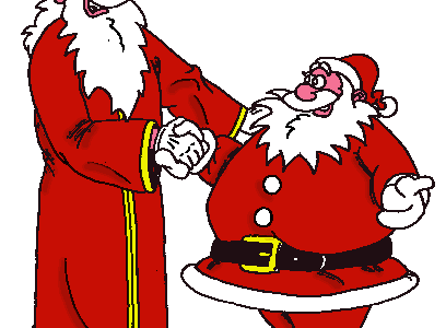 Sinterklaas ontmoet de kerstman