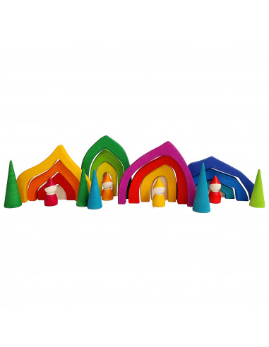 4 seizoenen huisjes puzzel