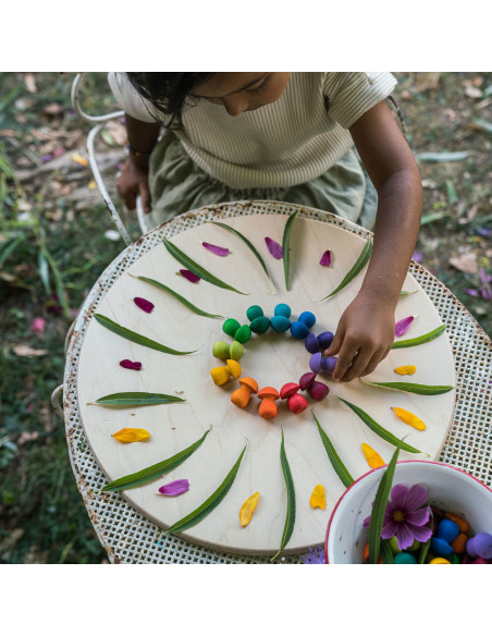 Mandala - regenboog paddestoelen