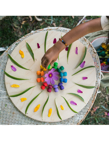 Mandala - regenboog paddestoelen