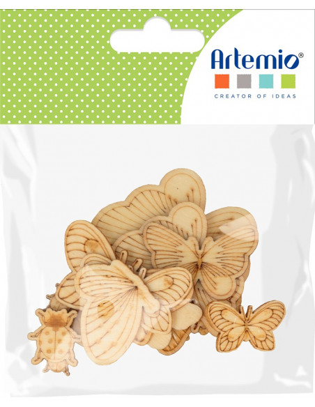 Houten mini figuurtjes insecten