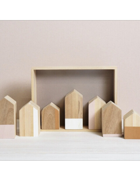 Bevestigen aan Verwijdering indruk Knutsel huisjes - Duurzaam houten speelgoed