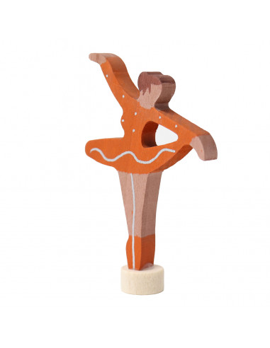 Ballerina steker oranje voor verjaardagsring