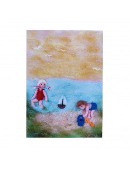 Ansichtkaart stranddag Het Wol Feetje