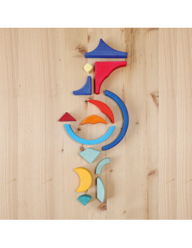 Blokkenset vierkanten en bogen