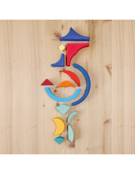 Blokkenset vierkanten en bogen