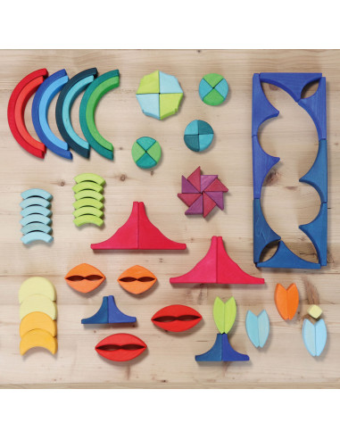 Blokkenset vierkanten en bogen