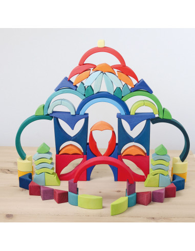 Blokkenset vierkanten en bogen