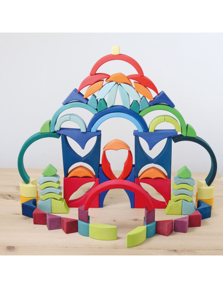 Blokkenset vierkanten en bogen