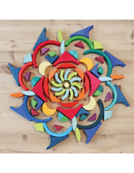 Blokkenset vierkanten en bogen