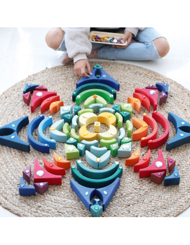 Blokkenset vierkanten en bogen