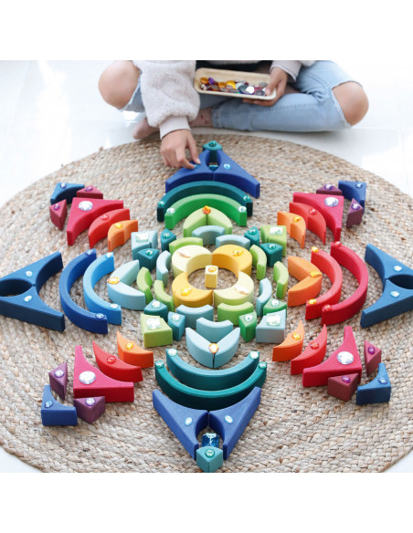 Blokkenset vierkanten en bogen