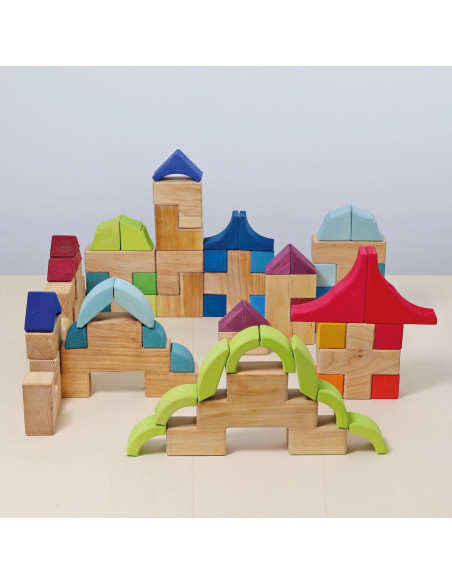 Blokkenset vierkanten en bogen