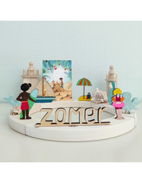 Meisje met zwemband steker