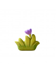 Klein gras met paarse bloem