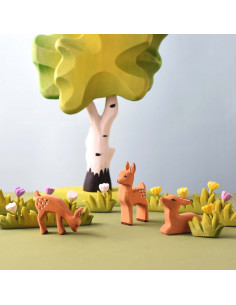 Gras groot met paarse bloemen 2
