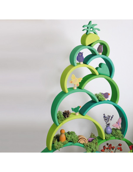 Regenboog groen donker