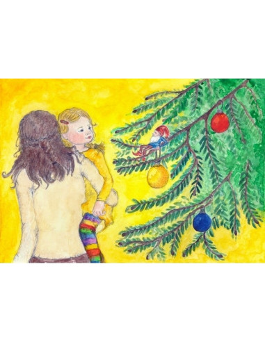 Ansichtkaart kerstboom Margo Heine