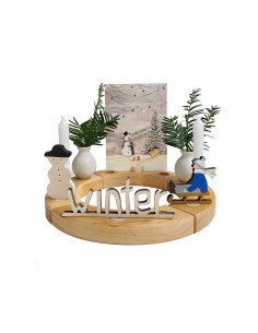 Sneeuwpop steker voor verjaardagsring 2
