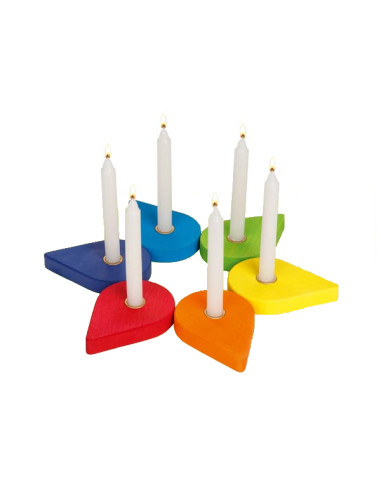 Regenboog kaarshouders