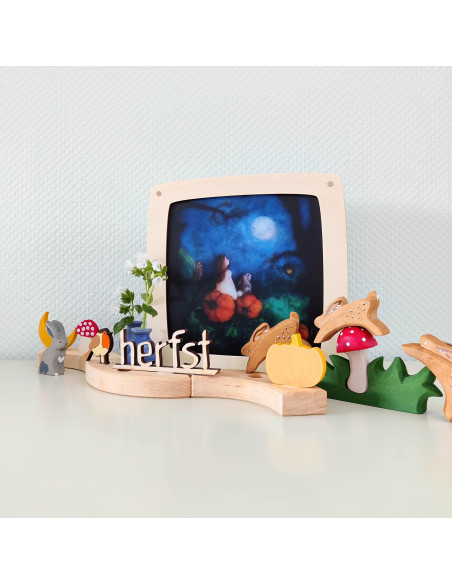 Herfst pompoen plaat voor seizoenslamp Het Wol Feetje