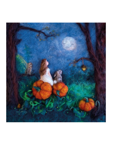 Herfst pompoen plaat voor seizoenslamp Het Wol Feetje