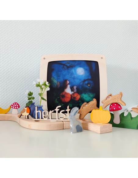 Herfst pompoen plaat voor seizoenslamp Het Wol Feetje