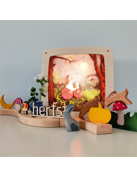 Herfst pompoen plaat voor seizoenslamp Het Wol Feetje