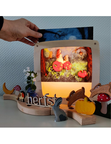 Herfst pompoen plaat voor seizoenslamp Het Wol...