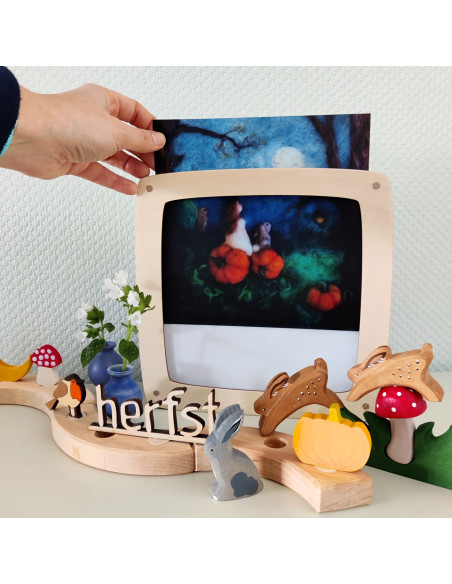 Herfst pompoen plaat voor seizoenslamp Het Wol Feetje