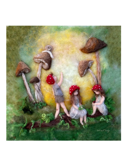 Herfst paddenstoelen plaat voor seizoenslamp Het Wol Feetje