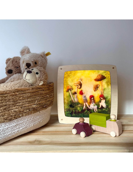 Herfst paddenstoelen plaat voor seizoenslamp Het Wol Feetje