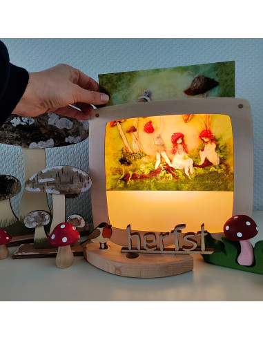 Herfst paddenstoelen plaat voor seizoenslamp...