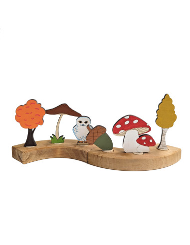 Herfstboom steker voor in verjaardagsring