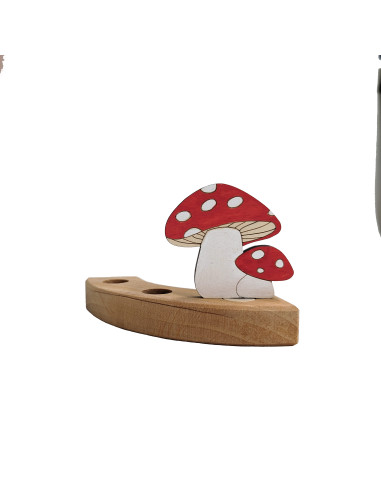 Rood/witte paddestoel steker