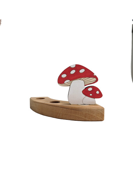 Rood/witte paddestoel steker