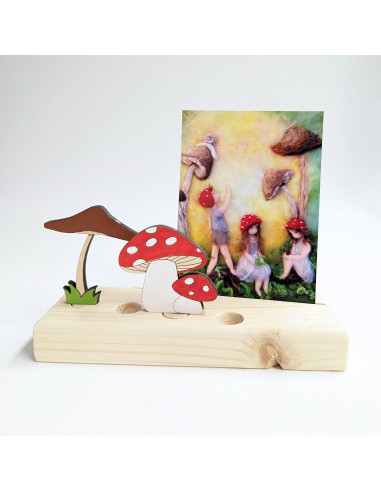 Rood/witte paddestoel steker