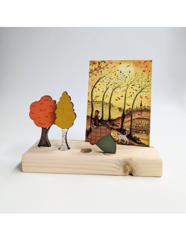 Ansichtkaart herfstwandeling Bijdehansje