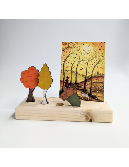 Ansichtkaart herfstwandeling Bijdehansje