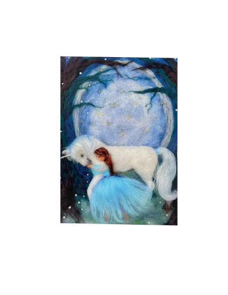 Ansichtkaart eenhoorn Het Wol Feetje