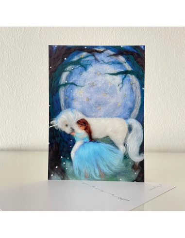 Ansichtkaart eenhoorn Het Wol Feetje