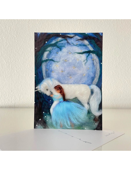 Ansichtkaart eenhoorn Het Wol Feetje