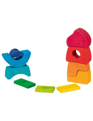 Stapeltoren regenboog huis