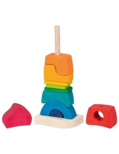 Stapeltoren regenboog huis