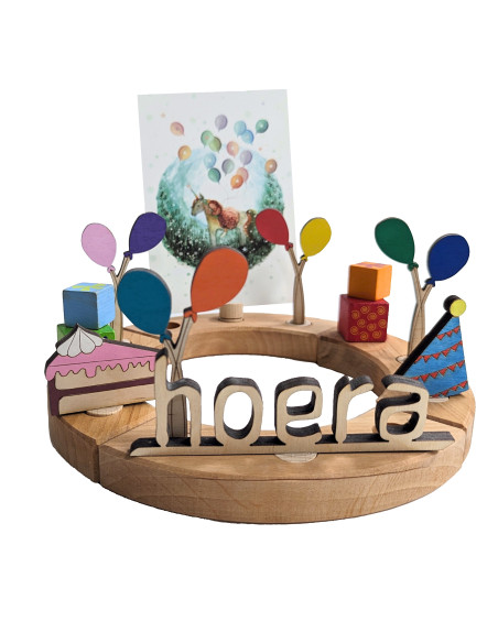 Ballon steker roze/paars