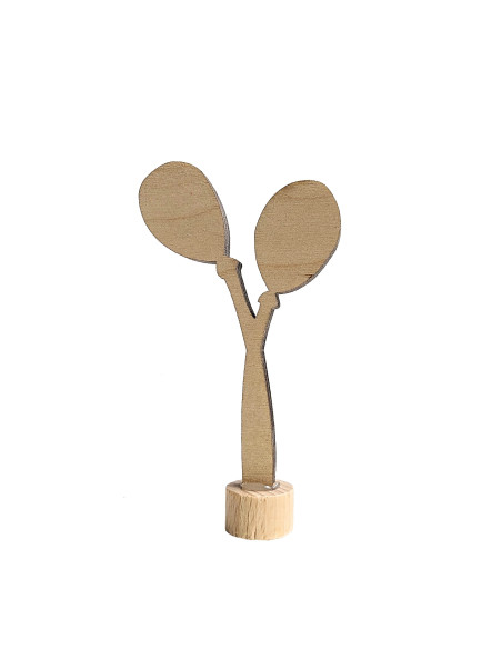 Ballon steker roze/paars