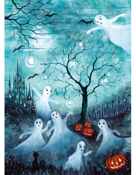 Ansichtkaart Halloween Bijdehansje