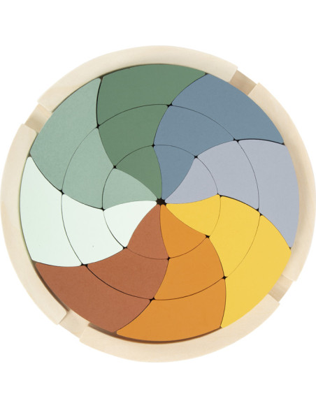 Puzzel wiel safari kleuren