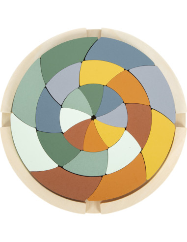 Puzzel wiel safari kleuren