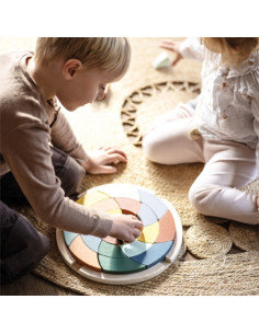 Puzzel wiel safari kleuren 2